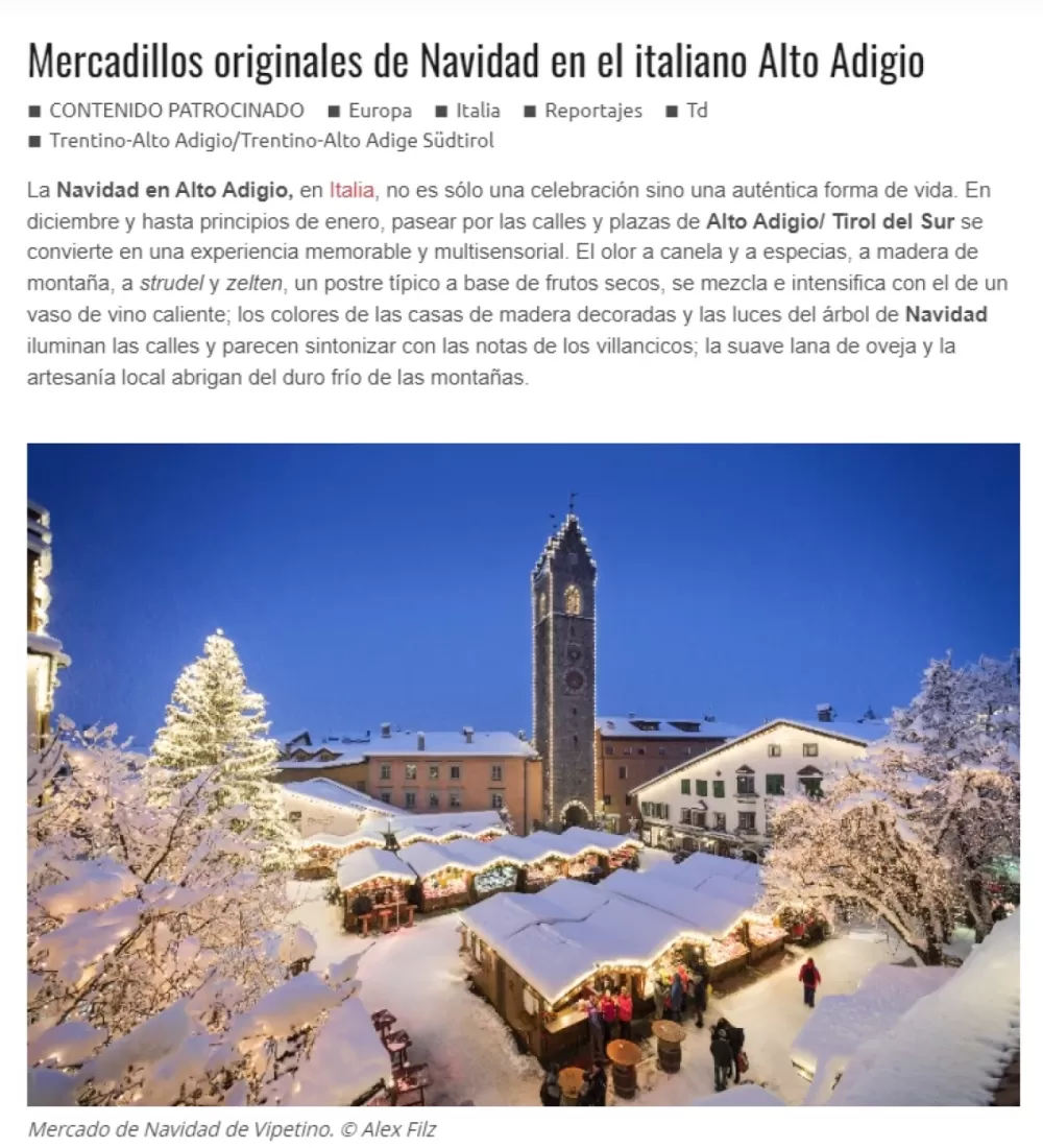 The original Christmas markets of South Tyrol - Tus Destinos.net - Madrid